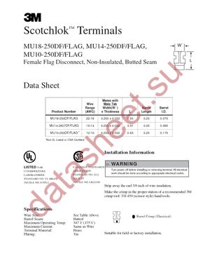 MU18-250DF/FLAGK (BULK) datasheet  